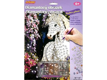 diamantové maľovanie biely kôň (1)