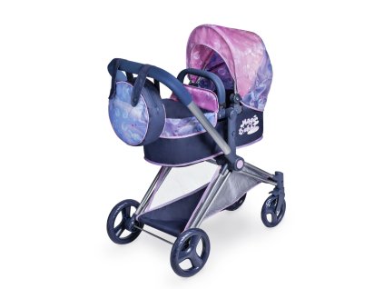 DeCuevas 81776 Skladací kočík pre bábiky 3 v 1 s taškou Magic Bubble 2024 - 73 cm