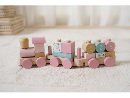 Drevený vláčik Little Dutch z kolekcie Fairy Garden pre deti od 12 mesiacov