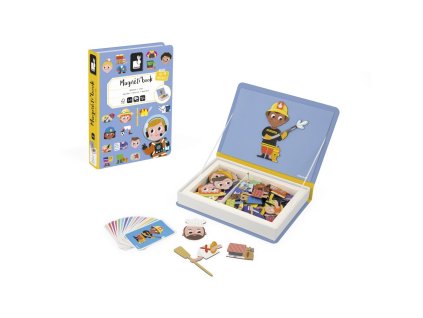 Janod Magnetibook Povolania - Magnetická skladačka