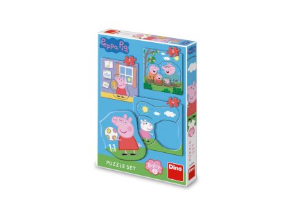 Dino Puzzle set Peppa Pig: Rodina 3–5 dielikov baby
