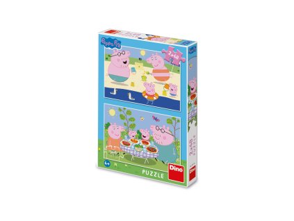 Dino Puzzle Peppa Pig: Na dovolenke 2x48 dielikov