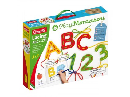 Quercetti 02808 Lacing  ABC + 123 alphabets and numbers