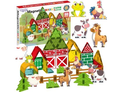 woopie magnetická stavebnica farma so zvieratami