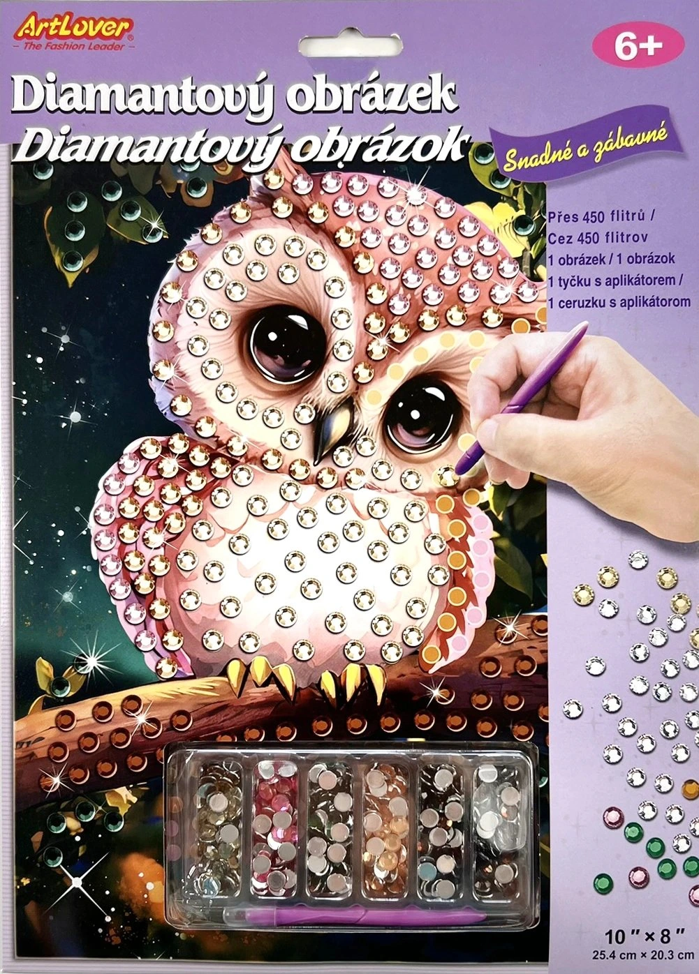 Diamantový obrázok Sova 6+