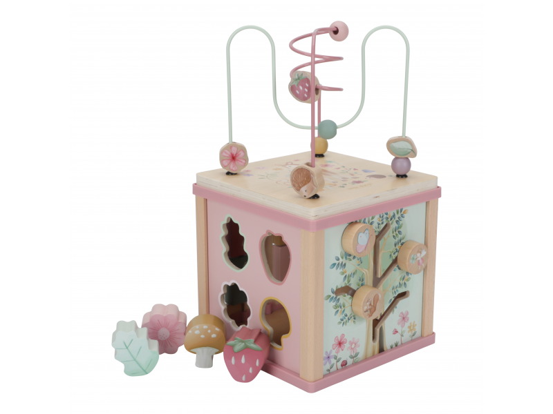 Little Dutch Kocka s aktivitami drevená Fairy Garden 18m+