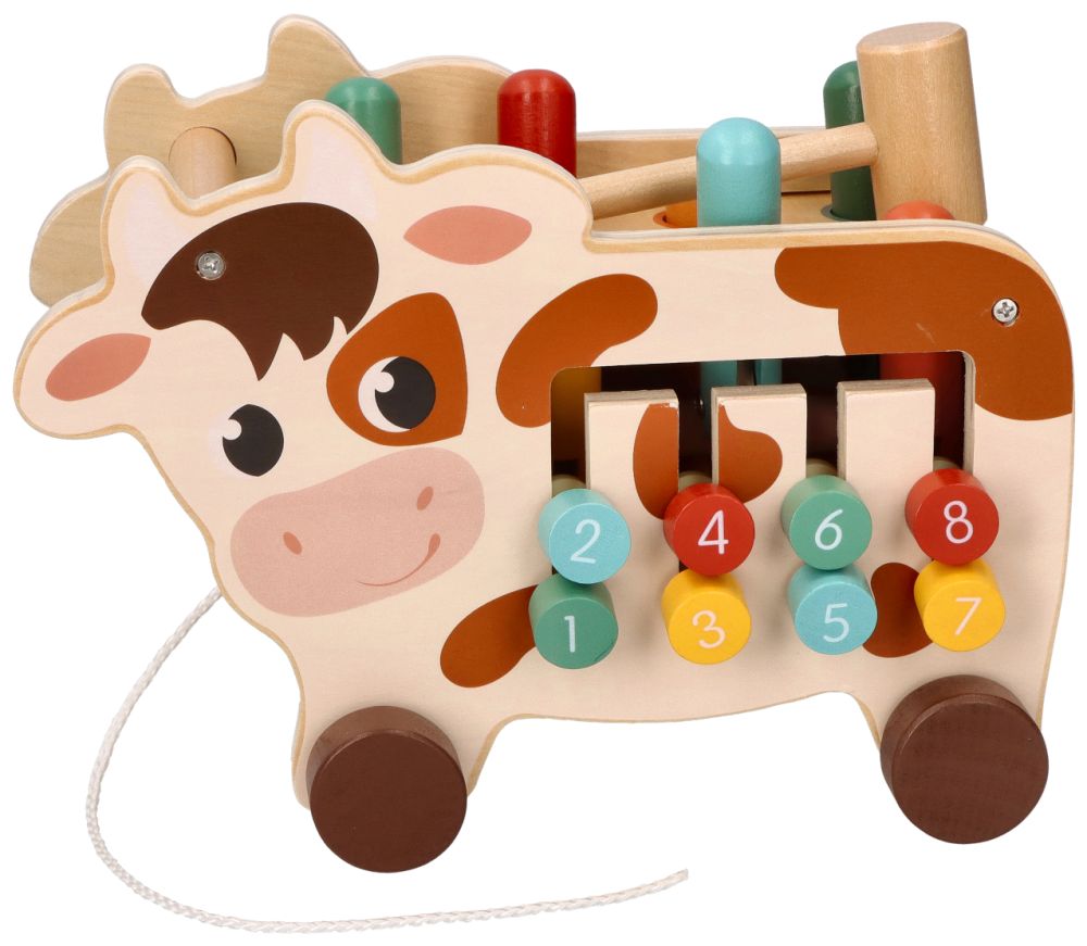 Adam Toys Ťahacia kravička s edukačnými aktivitami