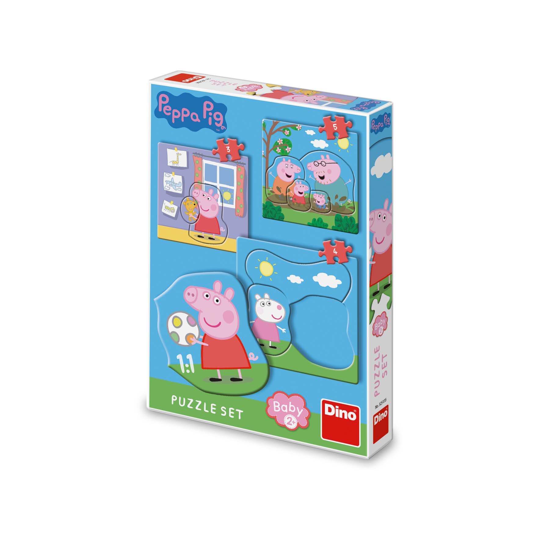 Dino Puzzle set Peppa Pig: Rodina 3–5 dielikov baby