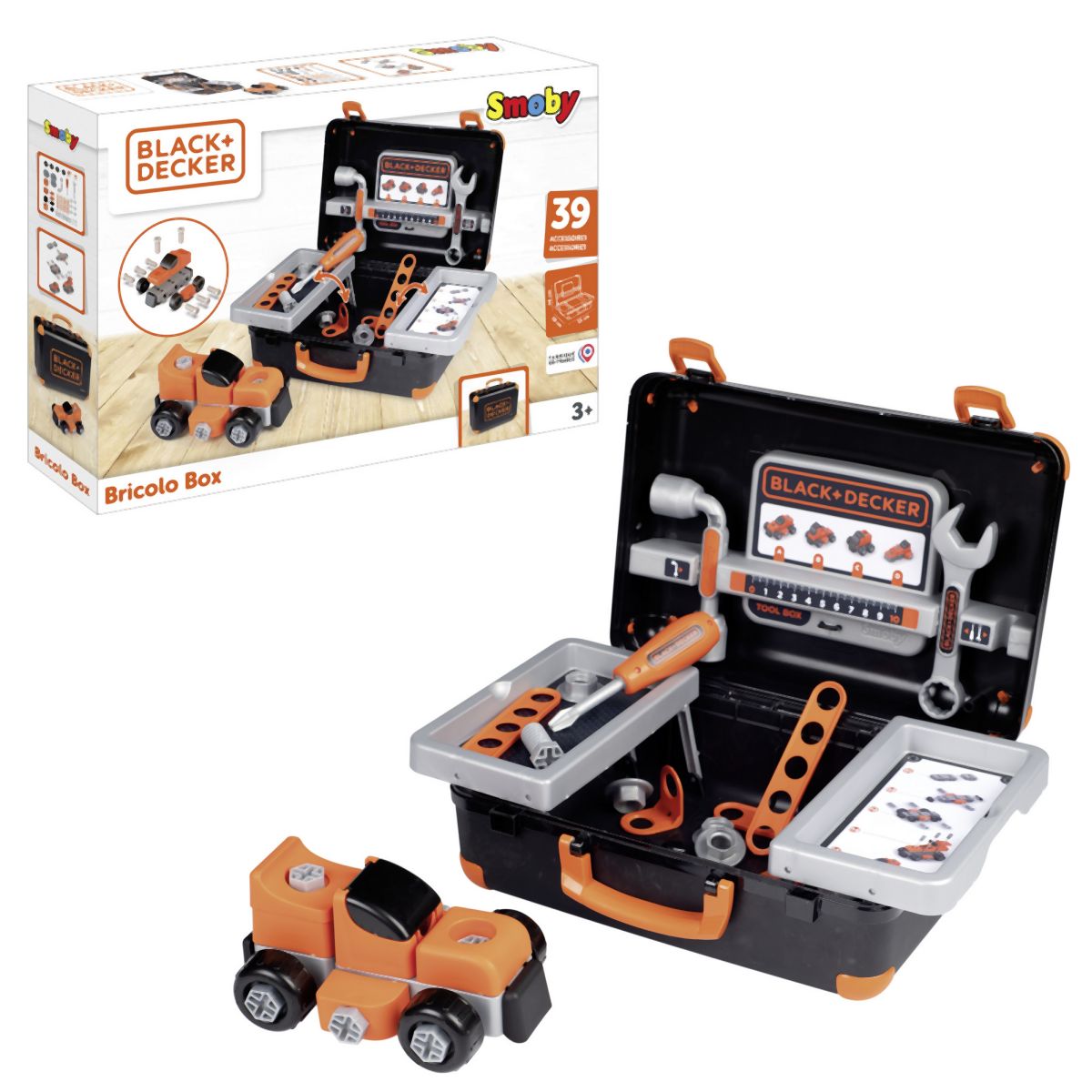 Smoby B&D Kufrík Bricolo s autom a náradím