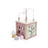 Little Dutch Kocka s aktivitami Pink Flowers 18m+