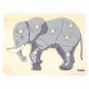 viga drevené puzzle montessori pre najmenších slon