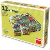 Dino 302176 Drevene kocky Masinka 12 ks 01