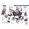 DeCuevas 80537 Skladací kočík pre bábiky 3 v 1 s batohom TOP Collection 2020 - 70 cm
