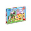 Dino Puzzle Peppa Pig: Na prázdninách 3x55 dielikov