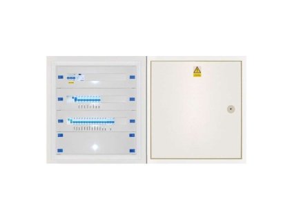 Domovní instalační rozvaděč DRE 76.P (Distribuční síť ČEZ, Provedení Oceloplechový lakovaný, Svodič přepětí bez svodiče přepětí)