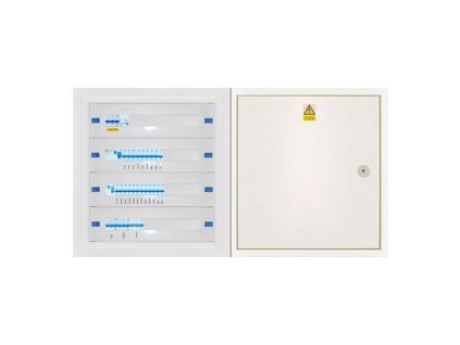 Domovní instalační rozvaděč DRE 66.C (Distribuční síť ČEZ, Provedení Oceloplechový lakovaný, Svodič přepětí bez svodiče přepětí)