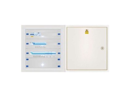 Domovní instalační rozvaděč DRE 55.E (Distribuční síť ČEZ, Provedení Oceloplechový lakovaný, Svodič přepětí bez svodiče přepětí)