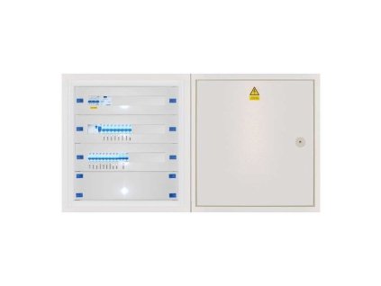 Domovní instalační rozvaděč DRE 44.P (Distribuční síť ČEZ, Provedení Oceloplechový lakovaný, Svodič přepětí bez svodiče přepětí)