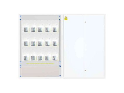 Elektroměrový rozvaděč 15x 3f elektroměr bez HDO (Distribuční síť ČEZ, Hlavní jistič B10/3p, 10 A, 10 kA, Protipožární úprava ano)