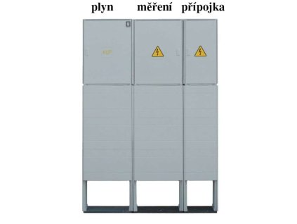 Sestava rozvaděčů HELGA 2E-N (Distribuční síť ČEZ, Hlavní jistič B10/3p, 10 A, 10 kA)