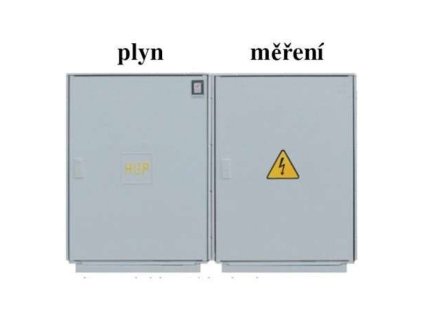 Sestava rozvaděčů HELGA 1C-N (Distribuční síť ČEZ, Hlavní jistič B10/3p, 10 A, 10 kA)