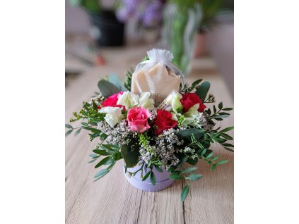 Dárkový flower box pr. 10-12cm