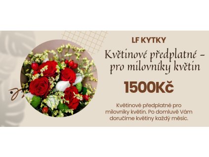 Květinové předplatné - pro milovníky květin 5 kytek