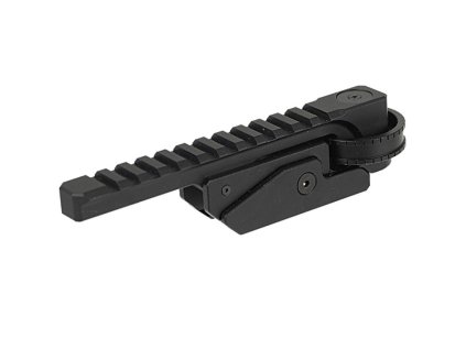 DSG ASR Riser Weaverrail 20mm – nastavitelná sklopná montáž pro optiku DSG ASR Riser Weaverrail 20mm – Adjustable Mount with Tilt for Optics