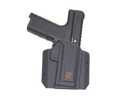 Vnější kydexové pouzdro OWB pro Pistelle X.68 – černé, samosvorné s nastavitelnými speedloops