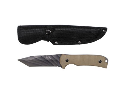 MFH Fox Outdoor Kojote I čepel Tanto rukojeť G10