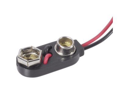BATTERY CLIP FOR 9 VOLT PLASTIC BLOCKS (SPLASH-PROOF)