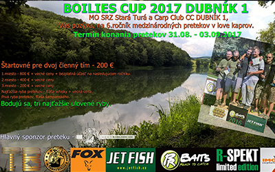 Boilies Cup 2017 Dubník 1