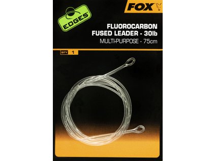 edges 30lb fluorocarbon fused leader multi 75cm