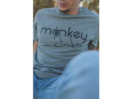 tricko monkey climber front cover t shirt heather grey z1