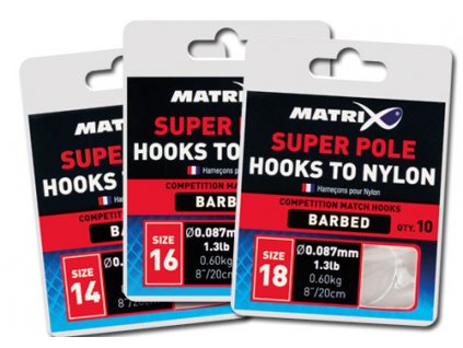 FOX MATRIX SUPER POLE Hooks To Nylon