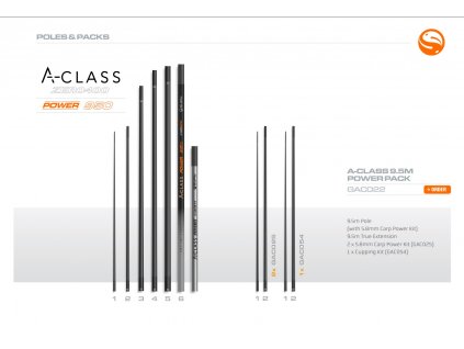 GURU A-Class 9.5m Power Pole Pack