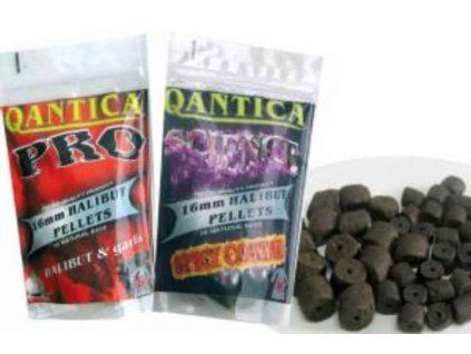QANTICA halibut pelety - s dírou 8mm/ 150g (Variant Evolution - chili chobotnice)