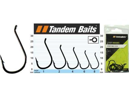 Rybářské háčky kaprové Stiff Rig Hook Tandem Baits (Variant velikost 1, 10ks)