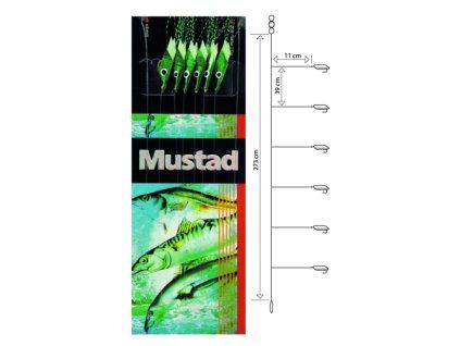 T92-4, Piscator X-Green, Mustad, montáž 6 háčků