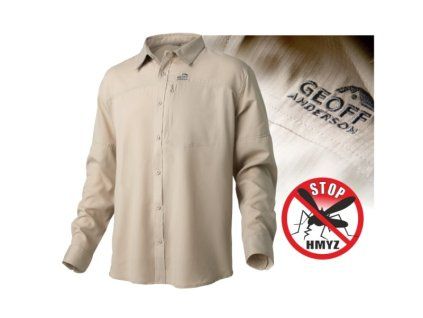 Košile s dlouhým rukávem Ezmar Light khaki (Variant Velikost: S)