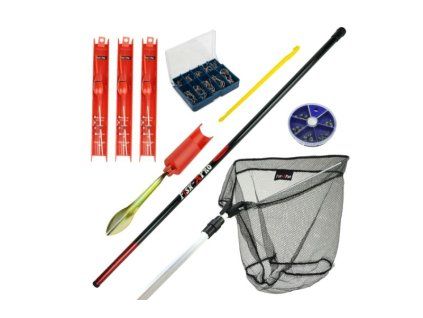 SET BIČ 4m podběrák + háčky + návazce s plovákem + příslušenství