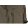 ccl668 673 fox collection soft shell jacket green and black front pocket detail