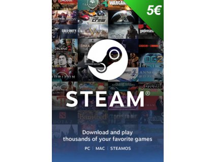 Steam Wallet : Dárkový Kupón - 5€