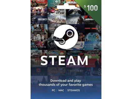 Steam Wallet : Dárkový Kupón - 100$