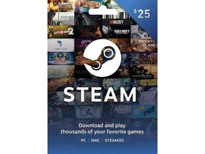 Steam Wallet : Dárkový Kupón - 25$