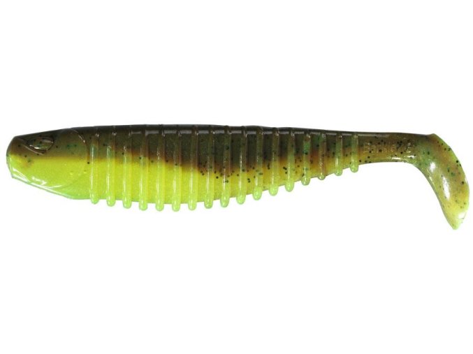 30216 ripper berkley flex slim shad 5 0inch breen chartreuse