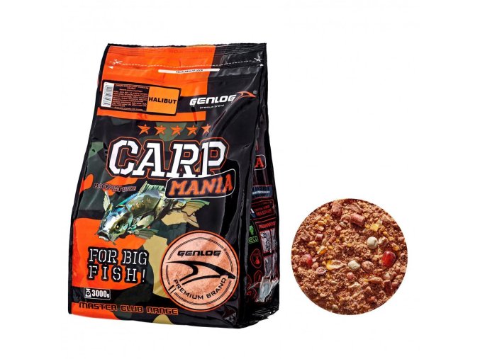 Vnadící směs GENLOG Carp Mania Halibut 3kg