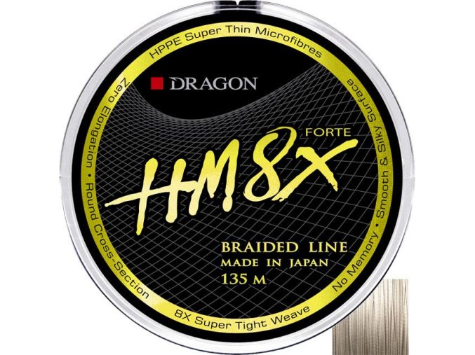 Šňůra DRAGON HM8X Forte Grey 135m