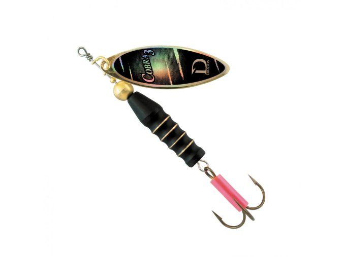 Rotační třpytka COBRA zlatá/černá (* Rotační třpytka COBRA zlatá/černá Velikost 3 (22g))