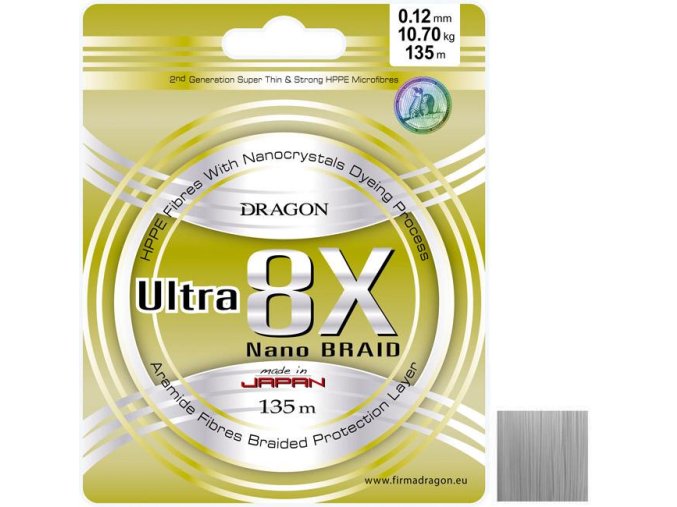 Šňůra DRAGON Ultra 8X Nano 135m